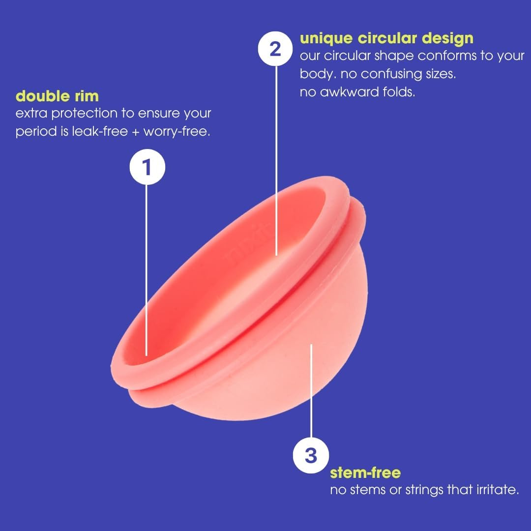 Nixit Menstrual Disc | Reusable Medical-Grade Silicone | 12-Hour Leak-Free Protection